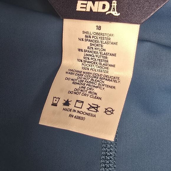 Lands End Swim Skirt Size 18 Womens Palm Floral Inner Shorts Pockets Stretch - Picture 7 of 8